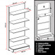 SCAFFALATURA TREND A MURO CM. 103x240H