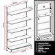 SCAFFALATURA TREND A MURO CM. 128x240H